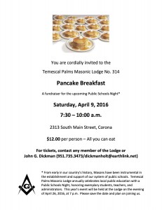 4:9:2016 Public Schools Fundraiser Breakfast Flyer