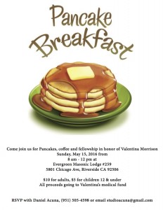 Pancake Breakfast- Evergreen lodge 5:15:16